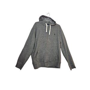 Polo Ralph Lauren Men's Full Zip Up Hoodie Sweatshirt Gray Size 2XL Pony Logo